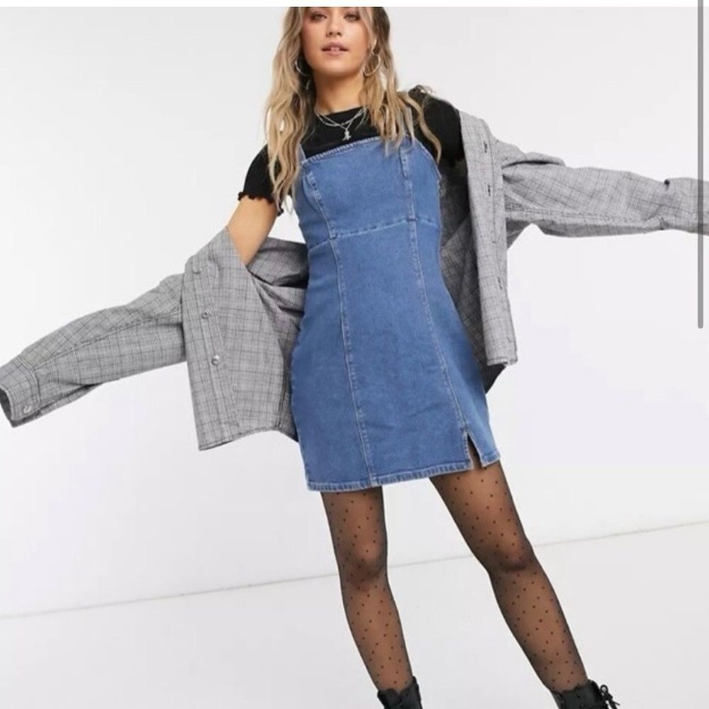 Hollister Overalls Denim Blue Mini Dress size XS